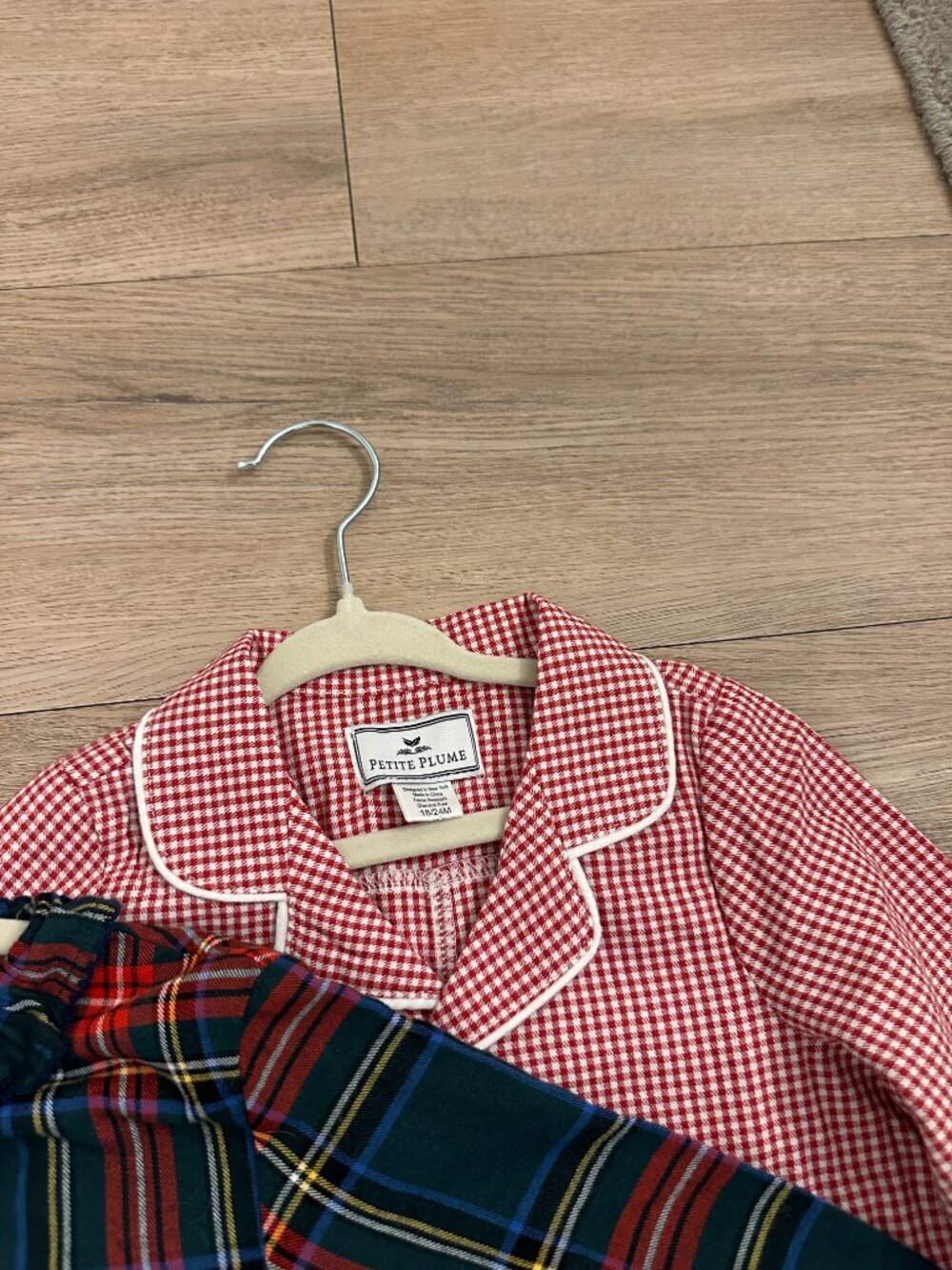 PETITE PLUME Gingham and Plaid Holiday Rompers (Bundle) Size 18/24 Months - Picture 5 of 6